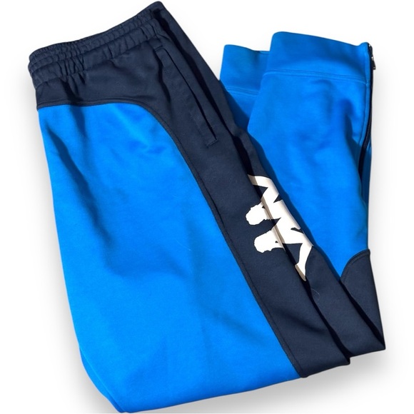 Kappa Men's Light/Dark Blue Drawstring Waist Ankle Zip Size Large Track Pant - Picture 1 of 14
